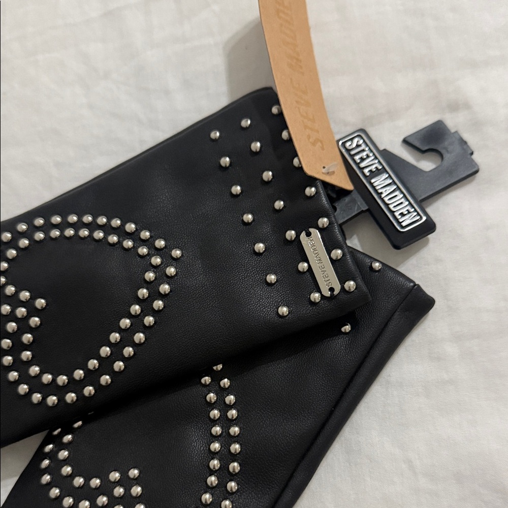Steve Madden Black Studded Gloves - Picture 4 of 4